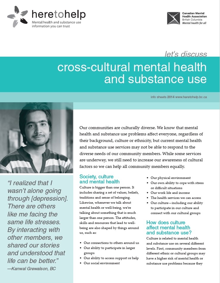 Cross-cultural MH and Substance use