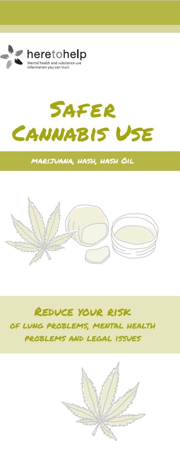 Safer Cannabis Use: Marijuana, hash, hash oil