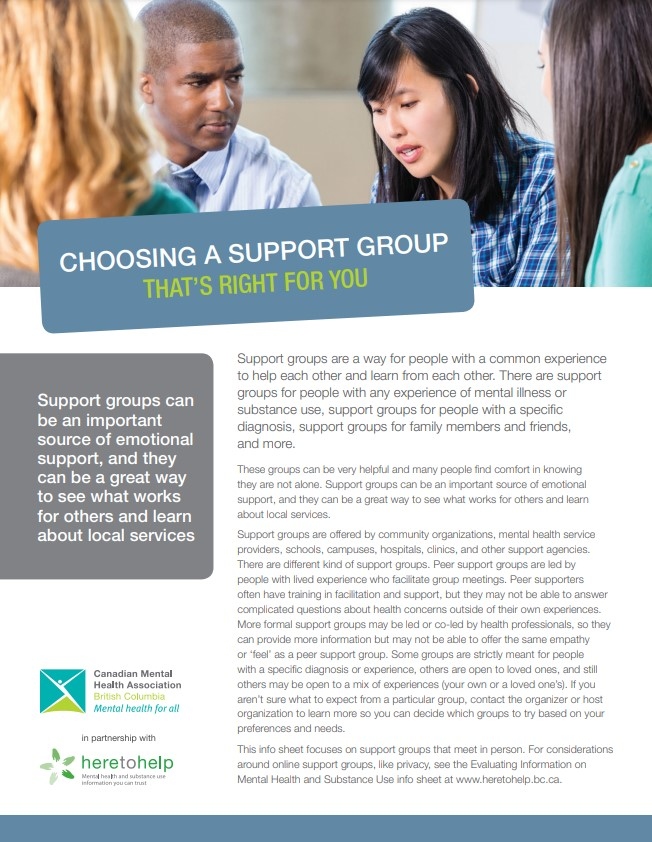 Choosing a support group that's right for you