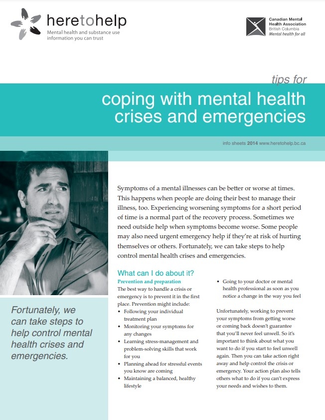Coping with MH Crises and Emergencies